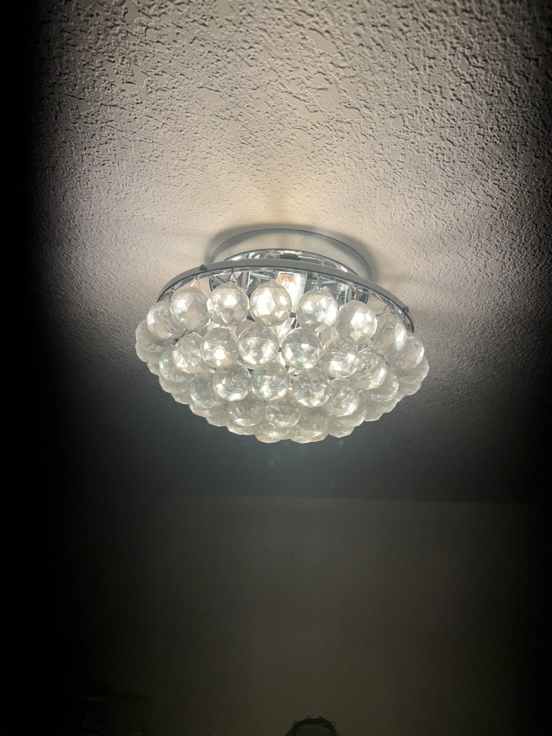2 set Crystal Flush Mount round Ceiling Light Fixture