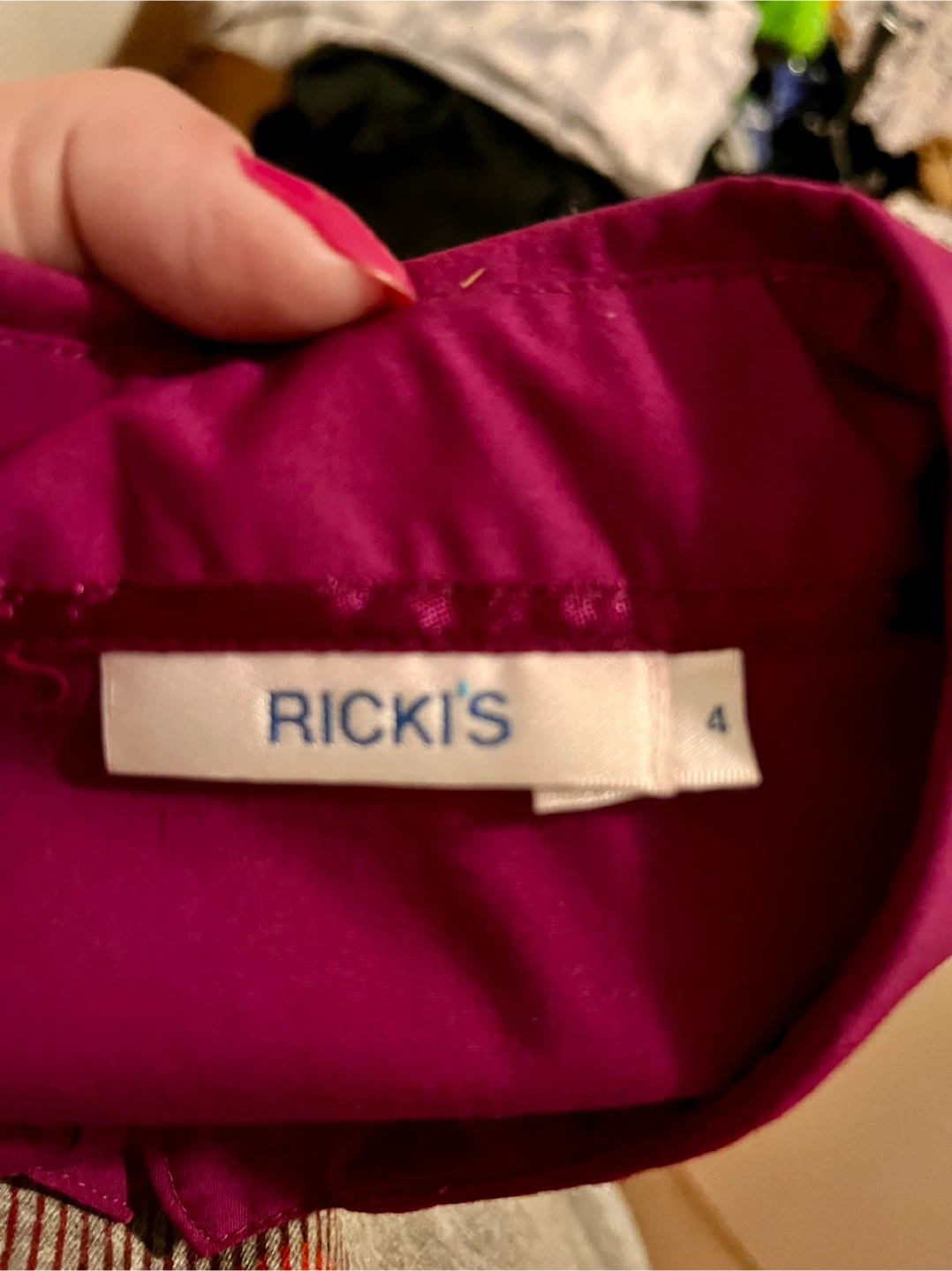 Ricki’s Button-Up Blouse - Magenta - Size 4 - photo 5