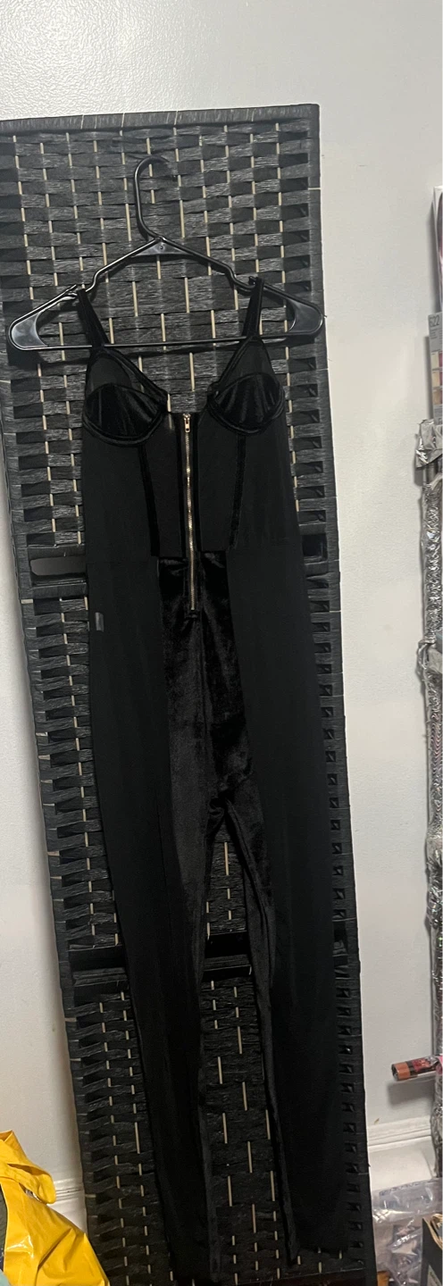 Black Corset Jumpsuit with Zipper size L - photo 2