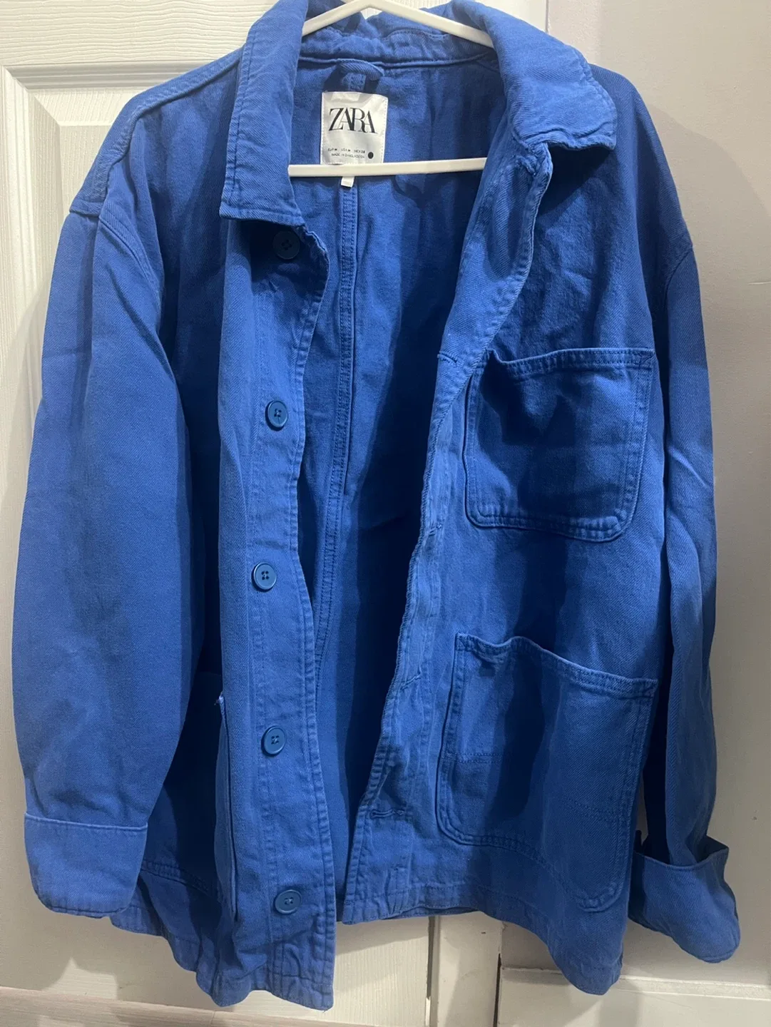 ZARA Blue Chore Jacket Size Medium