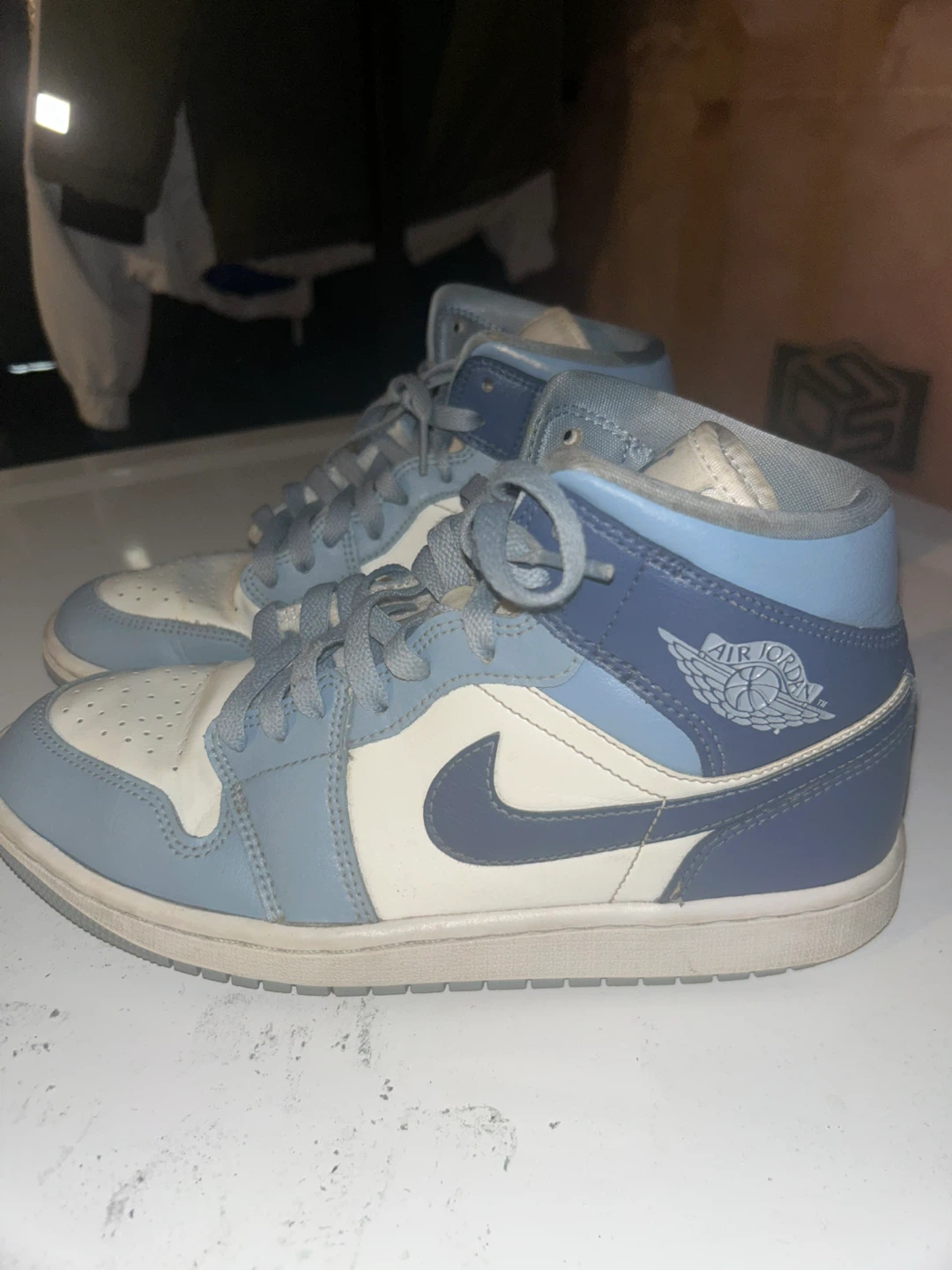 Air Jordan 1 Mid, Blue, Size 8 - photo 2