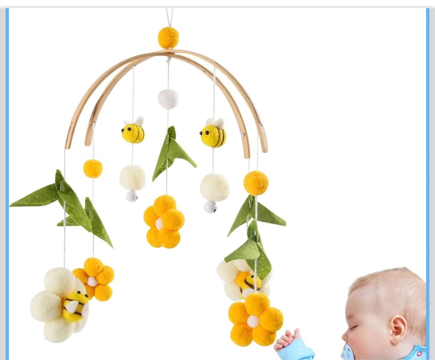Bee and Flower Baby Crib Mobile