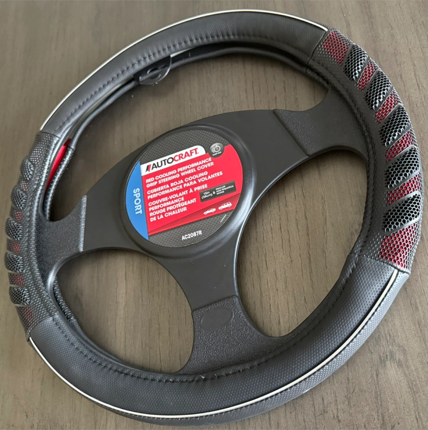 Red & Black Steering Wheel Cover - photo 2