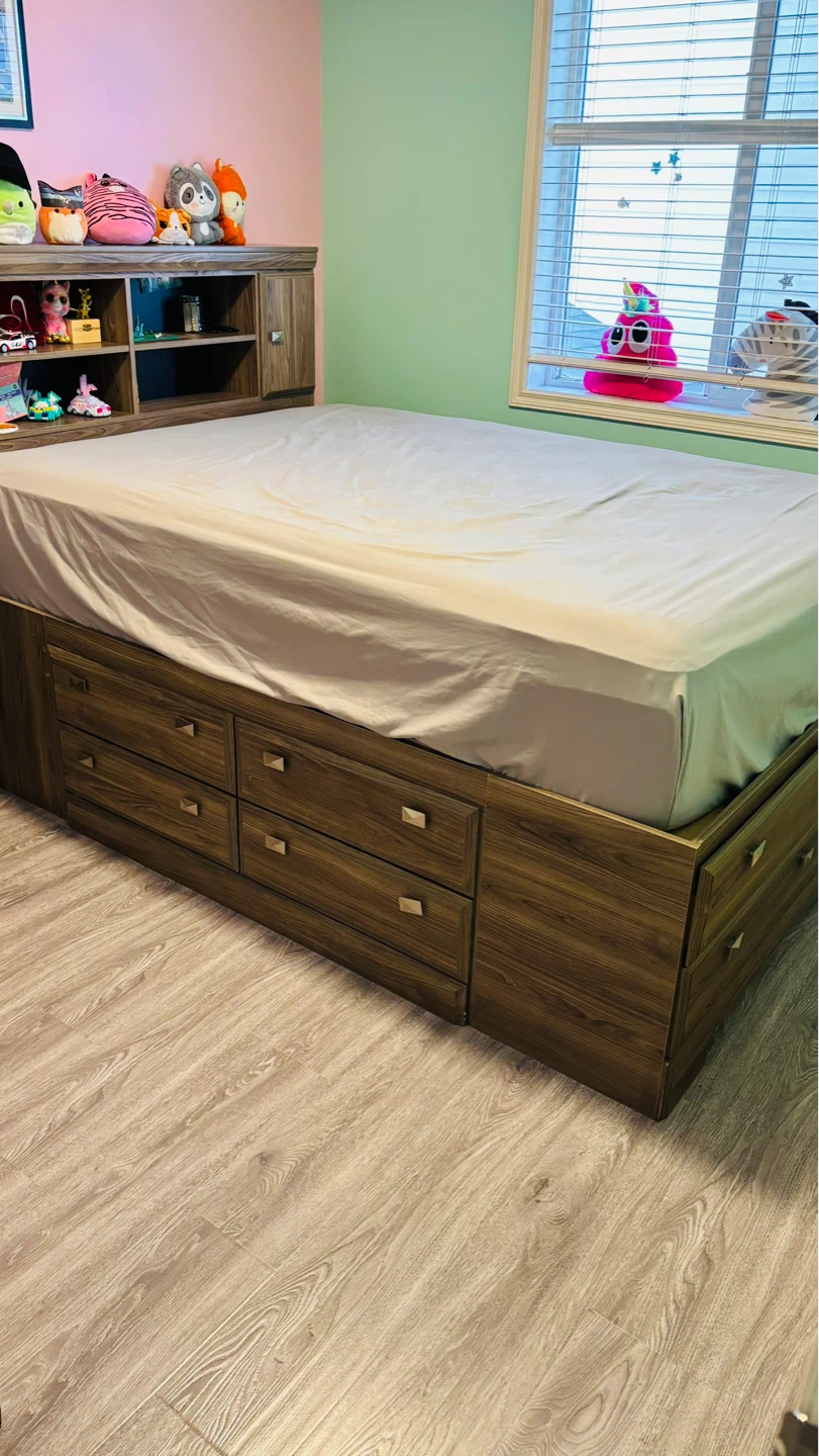Queen Storage Bed Frame with Drawers - photo 2