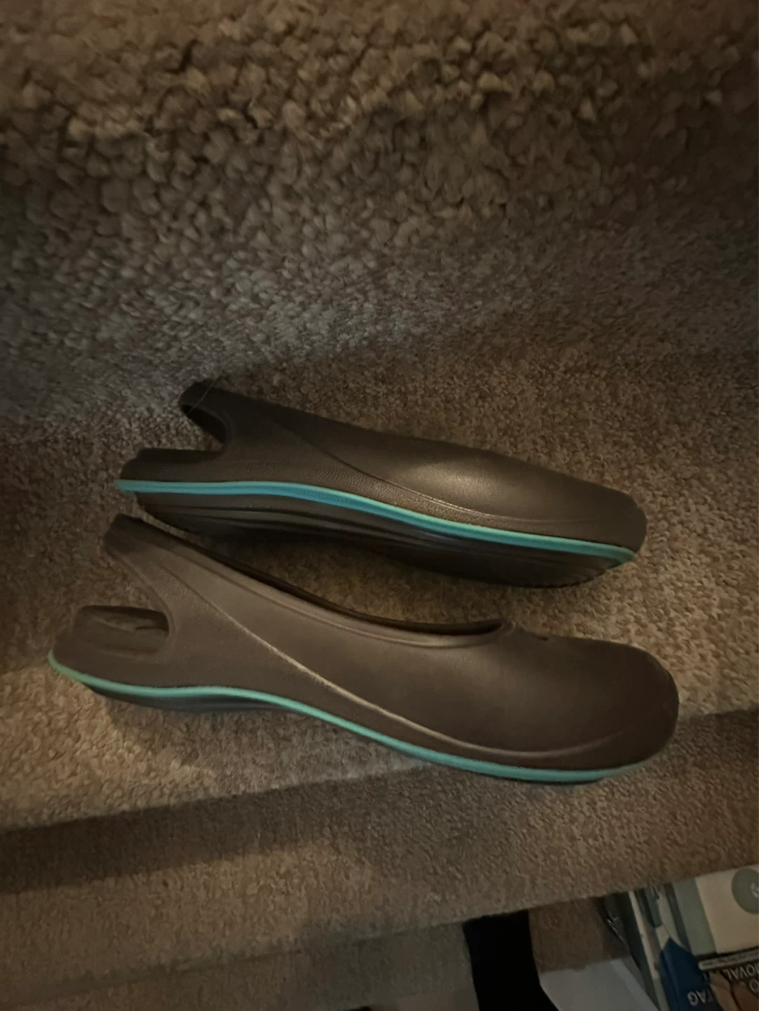 Crocs Women's Flats - Brown with Teal Trim - photo 3