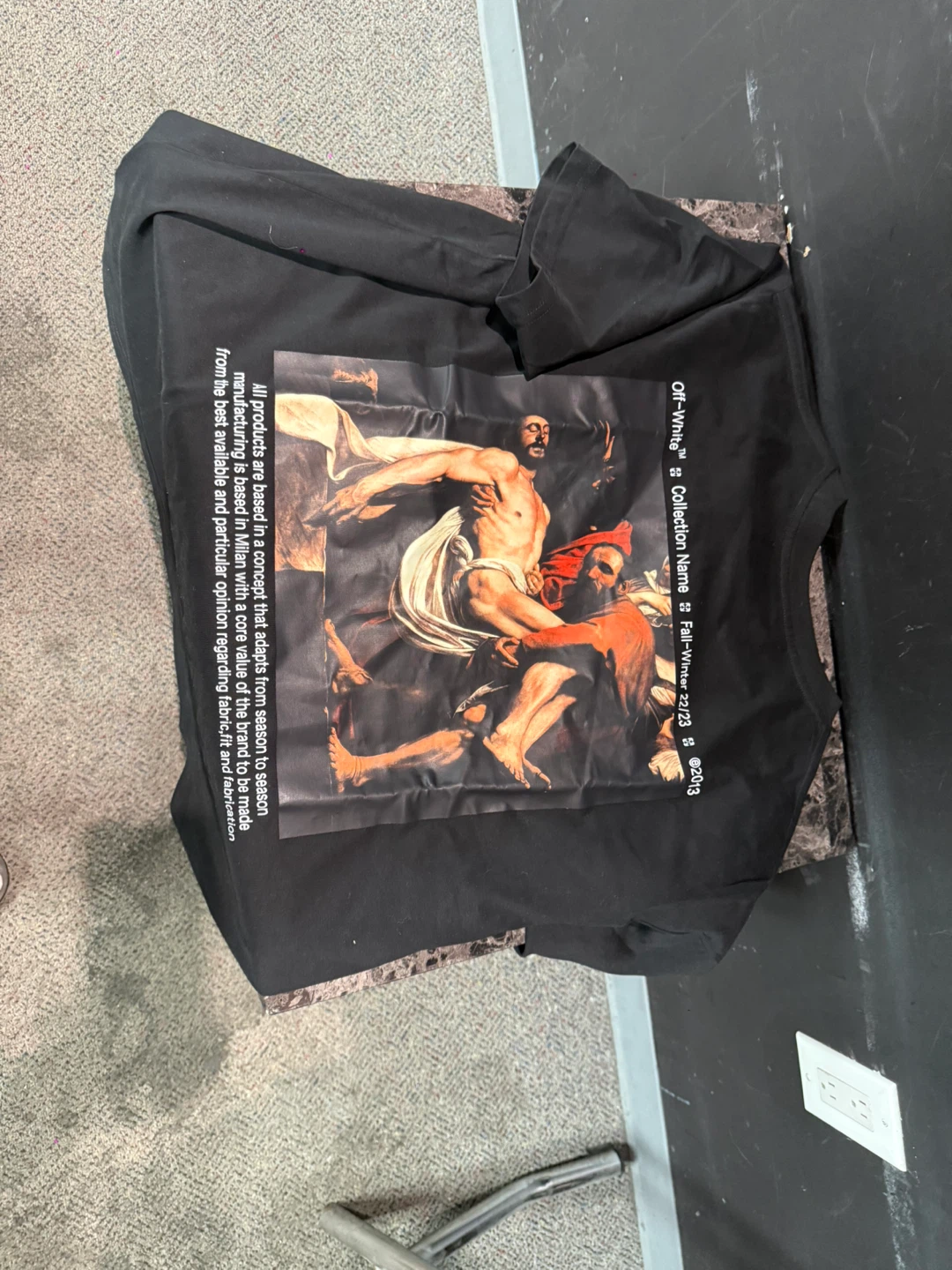 OFF-WHITE Carav Deposition Over S/S Tee - Black/White - photo 2