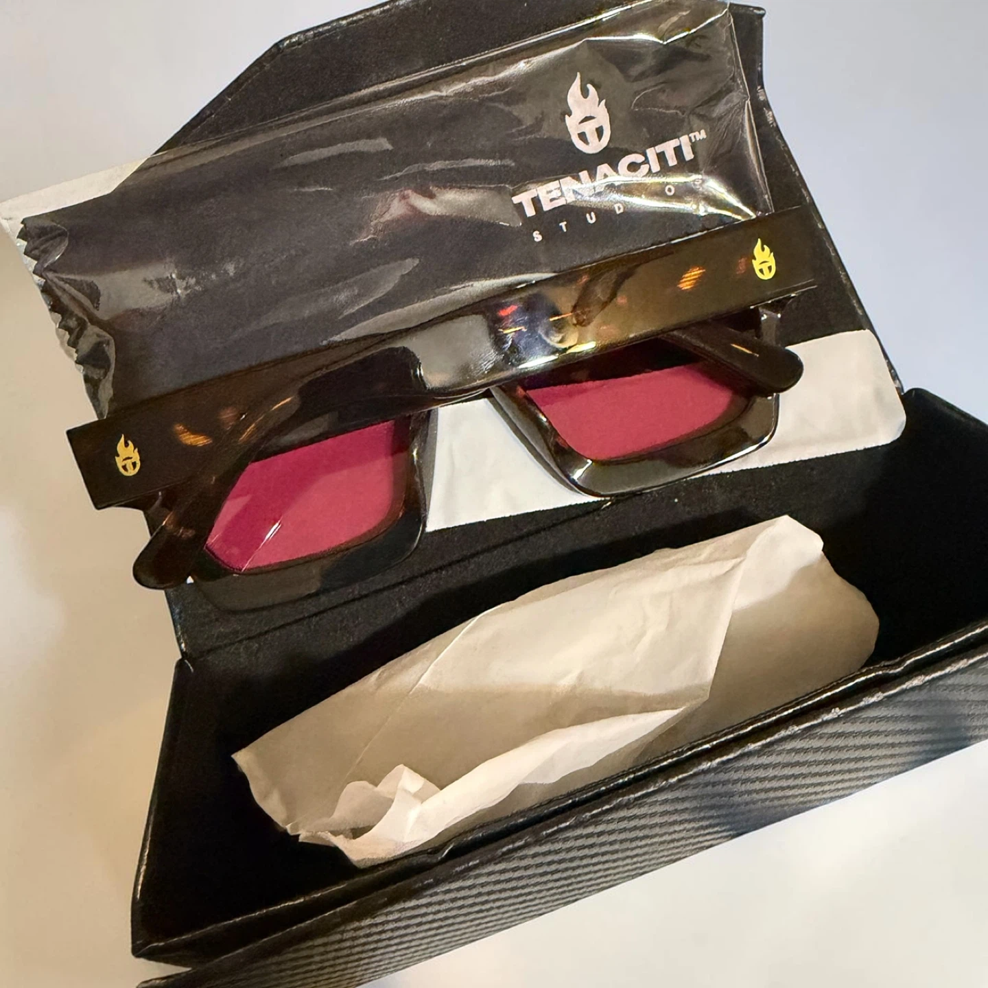 Tenaciti Studios Sunglasses with Red Lenses