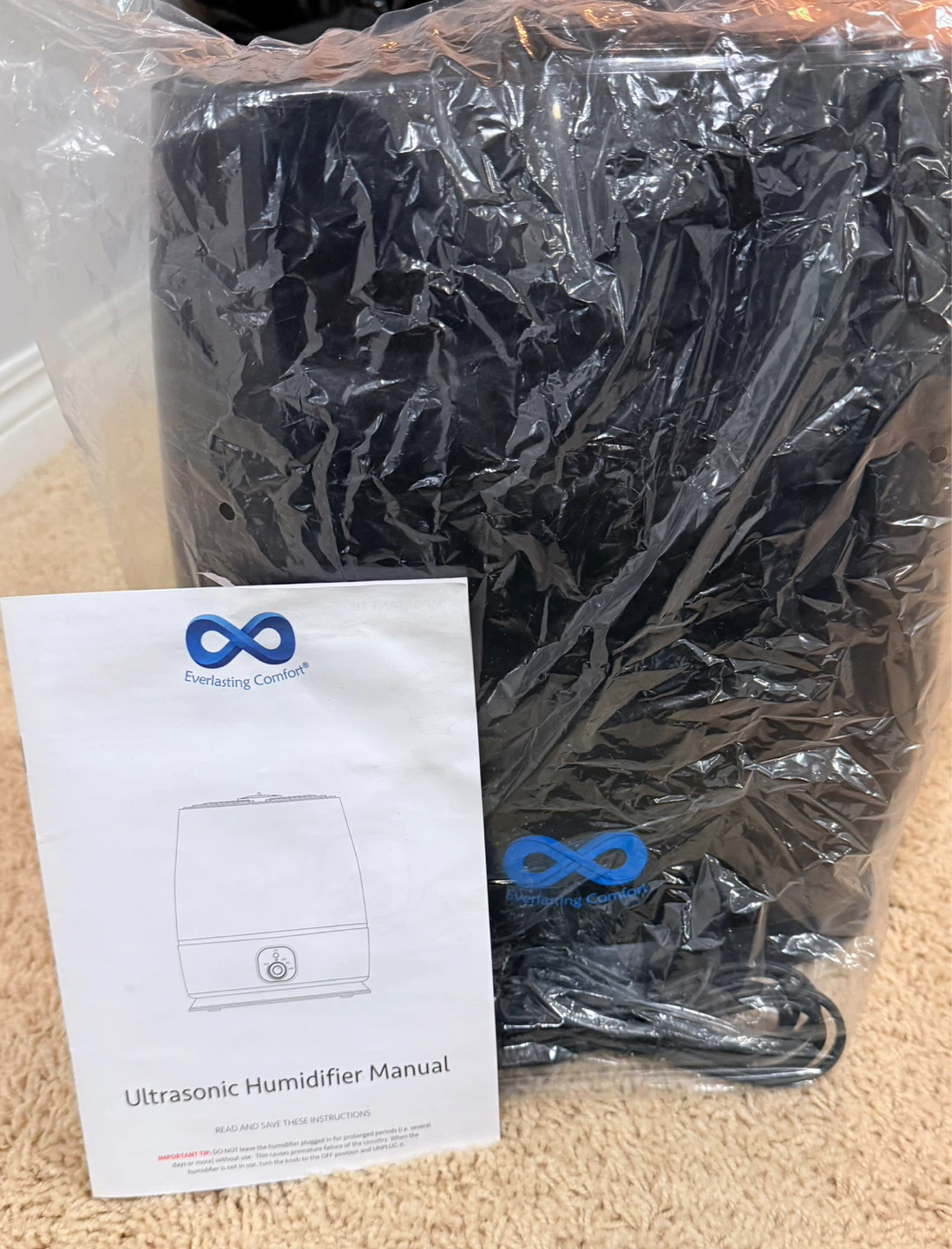 Everlasting Comfort Ultrasonic Humidifier – Good Condition - photo 2