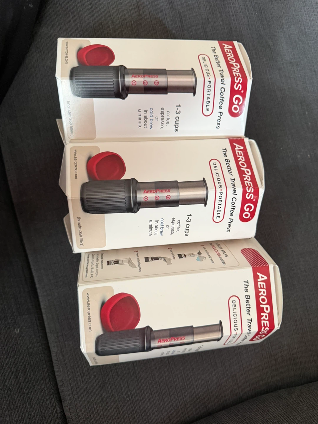 AeroPress Go The Better Travel Coffee Press (3-Pack) - photo 2