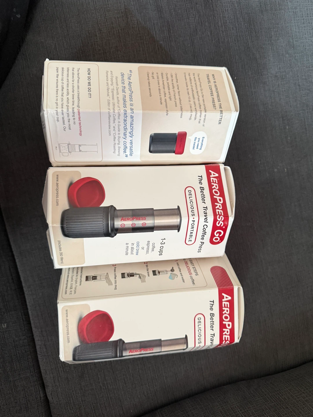 AeroPress Go The Better Travel Coffee Press (3-Pack)
