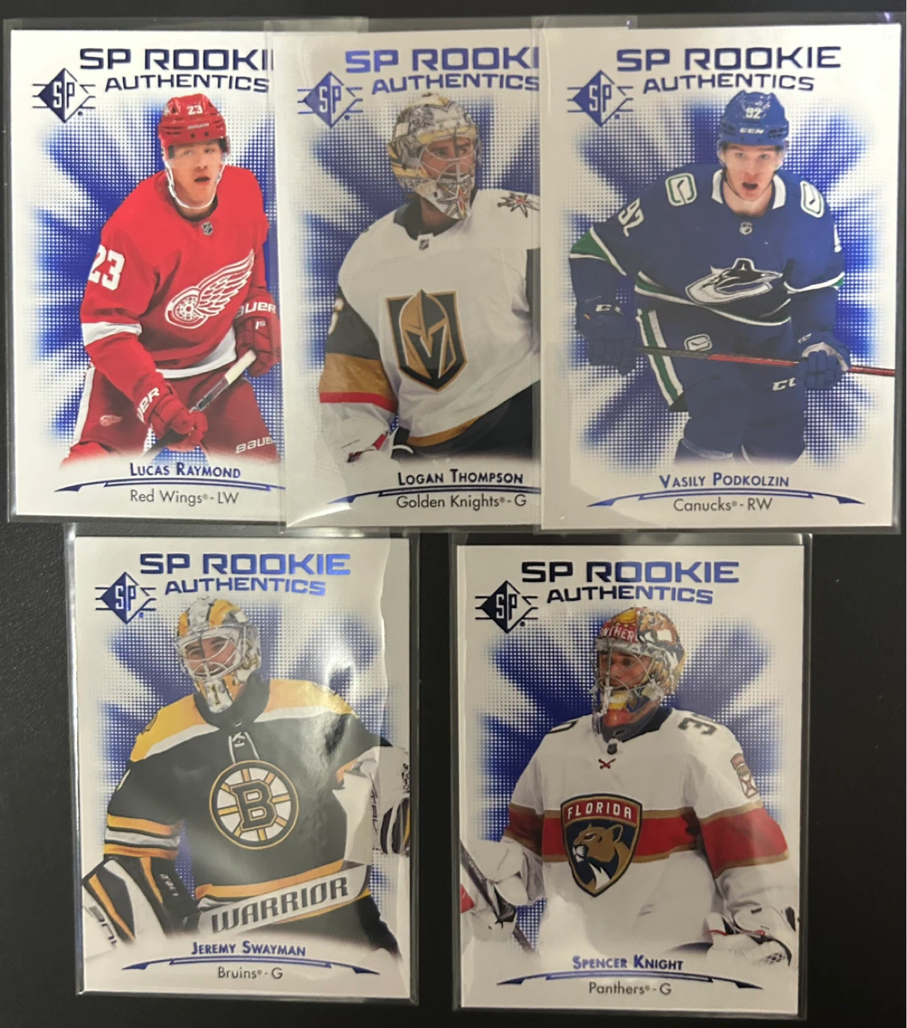 Rookie hockey cards