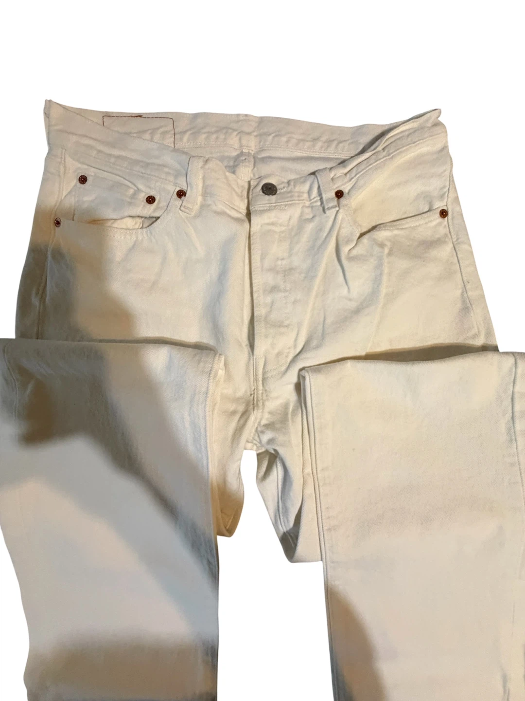 Levi's 501 Original Fit Cream Jeans W34 L34 - photo 3