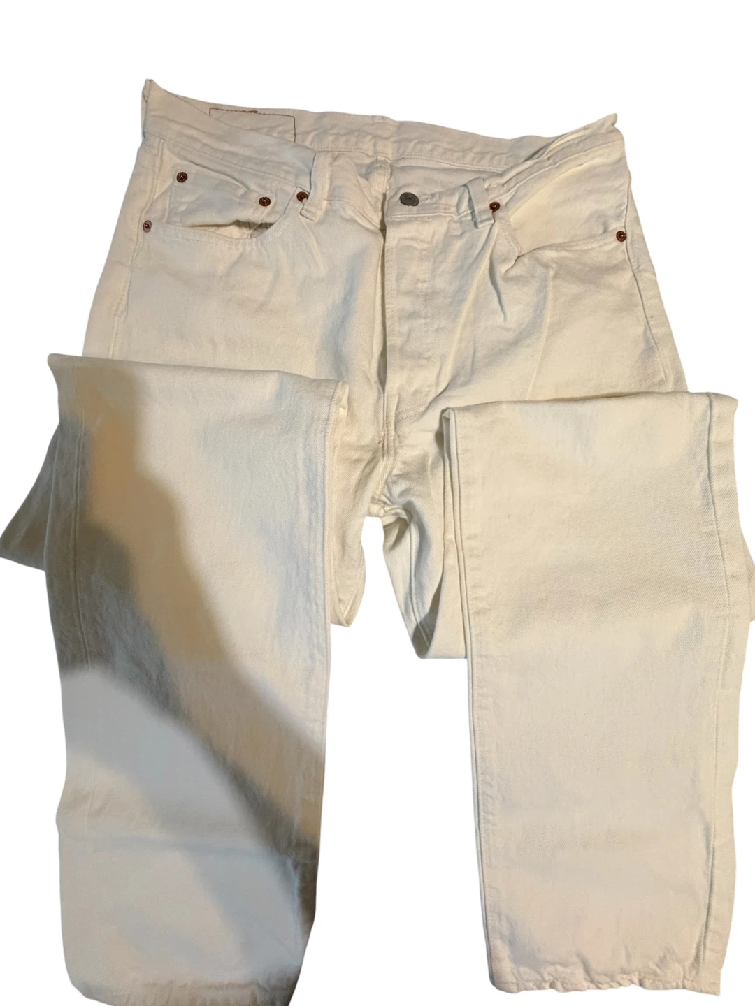 Levi's 501 Original Fit Cream Jeans W34 L34 - photo 4
