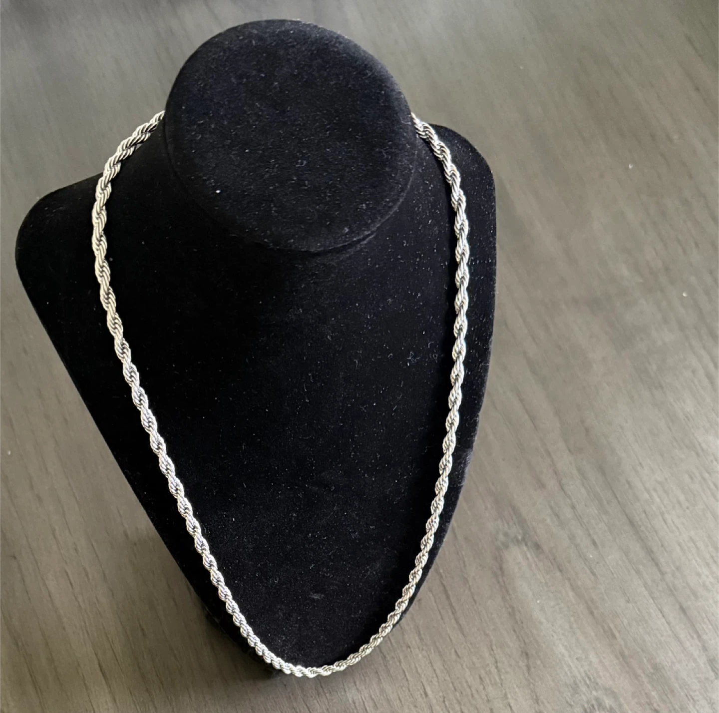 Silver Plated Rope Chain - photo 3