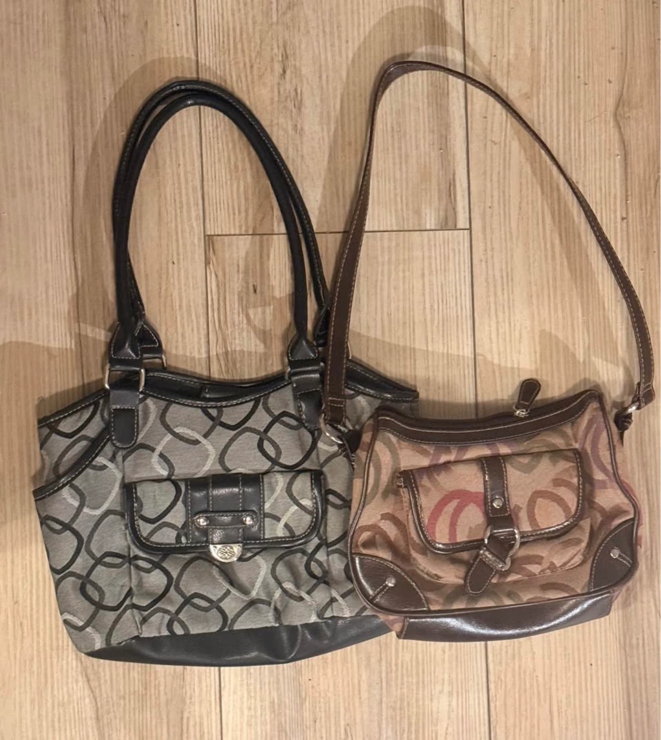 Black and brown handbag