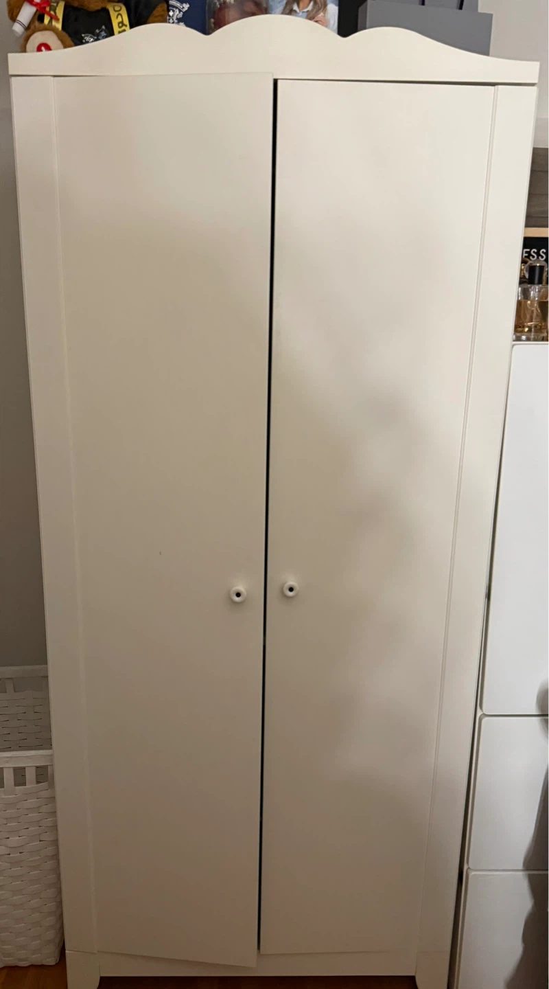 White Double Door Wardrobe Unit