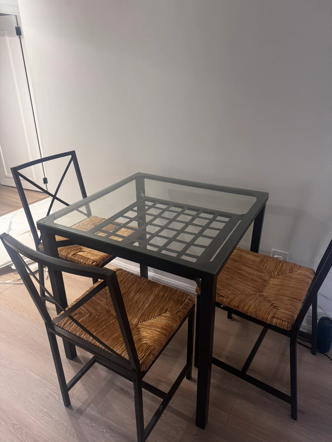 Glass Top Bistro Set with 4 Chairs - photo 2