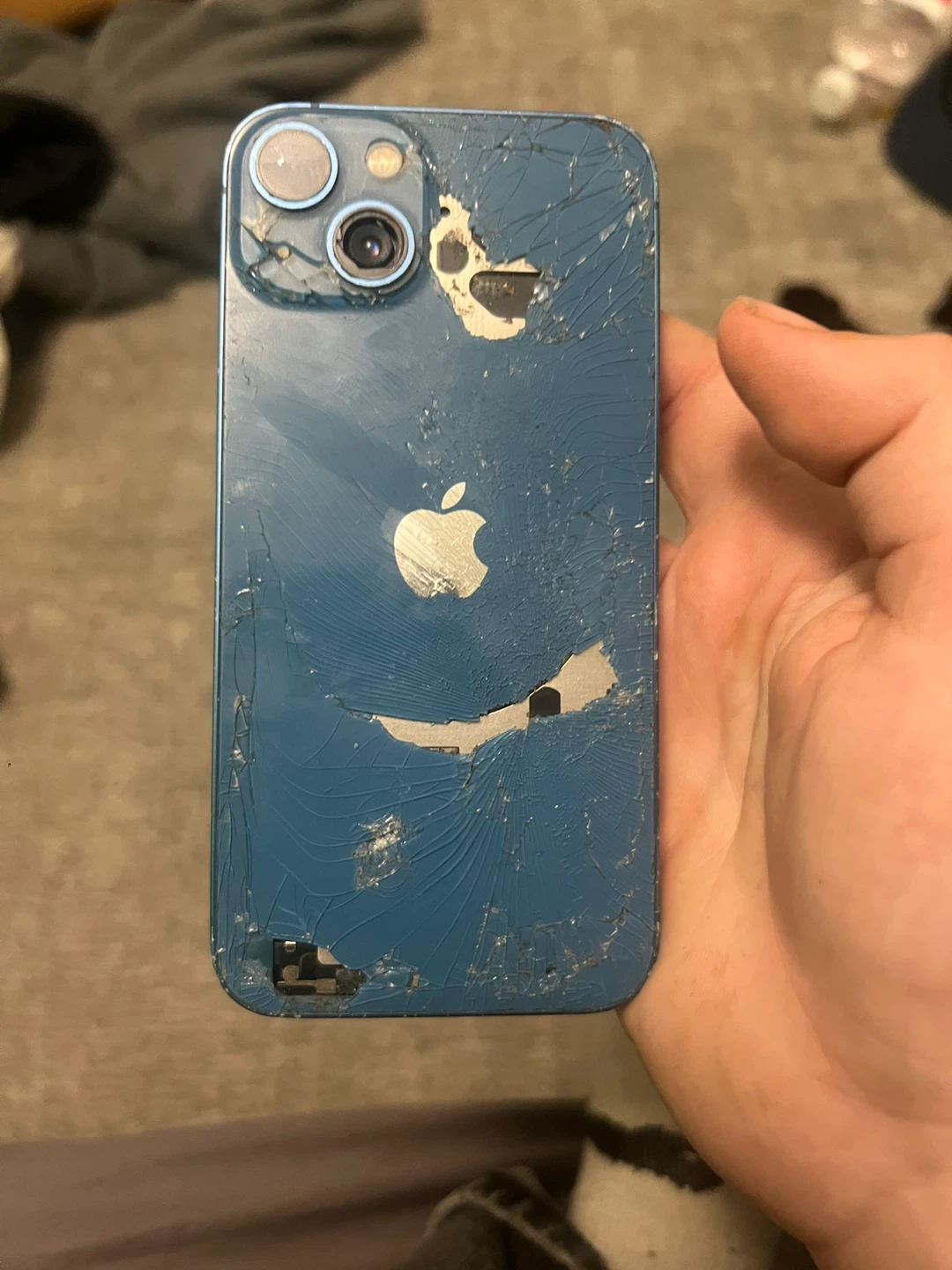 Apple iPhone 13 Blue Damaged owners locked