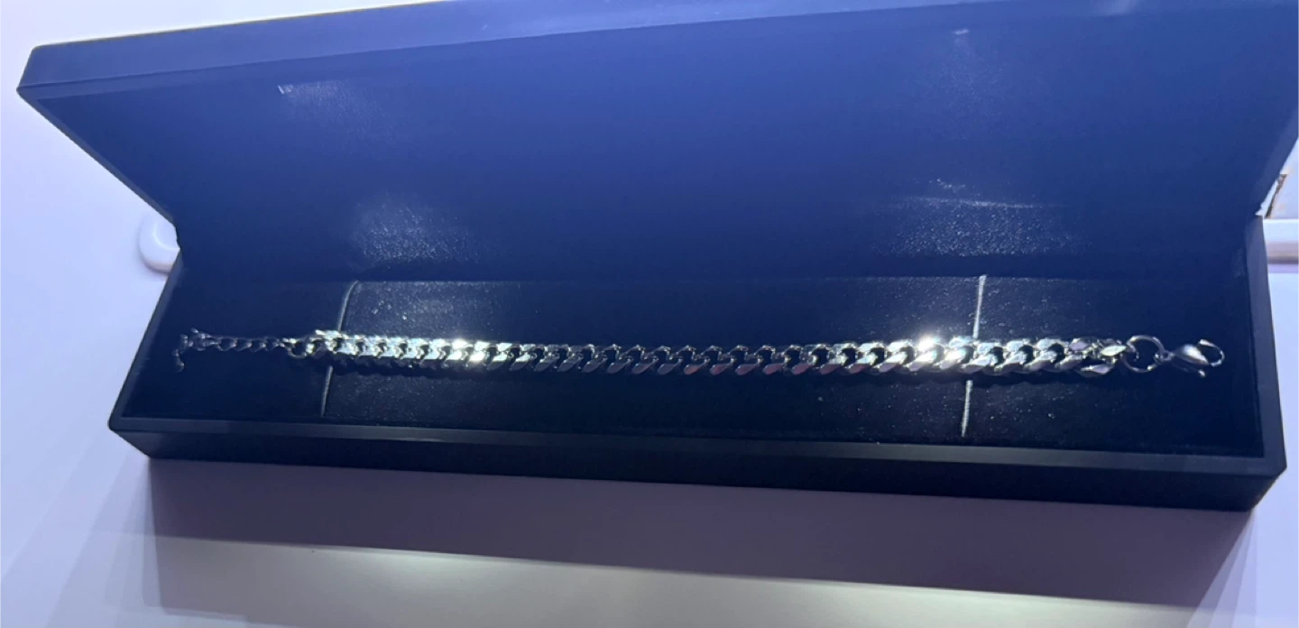 Silver Plated Cuban Link Bracelet - photo 3