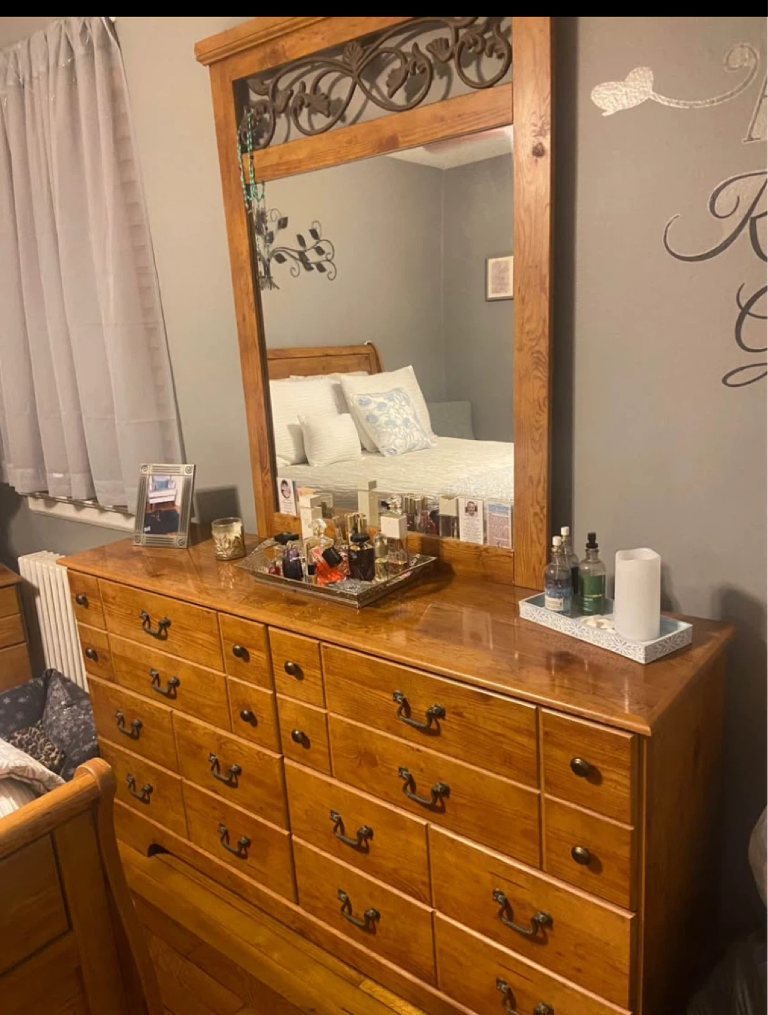 Ashley Furniture- Solid Wood Dresser with Mirror