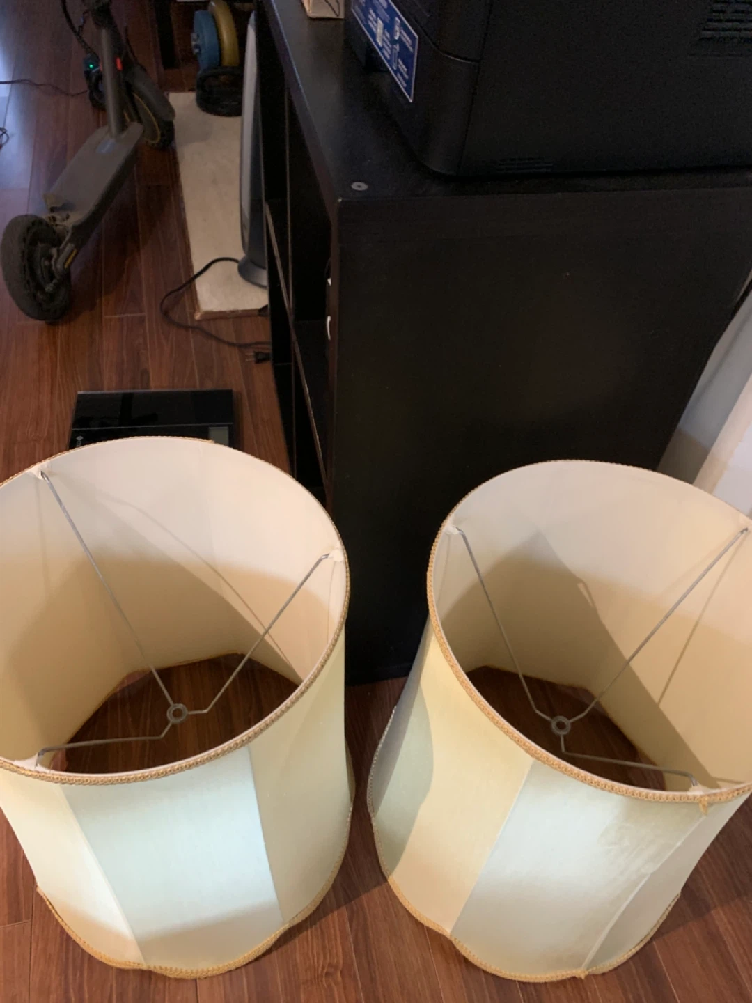 Large Beige Drum Lamp Shades - photo 5