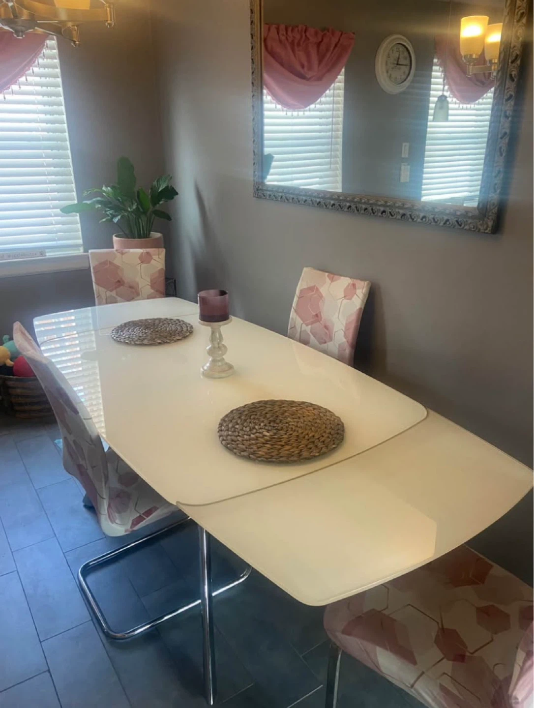 White Extendable Dining Table - photo 2