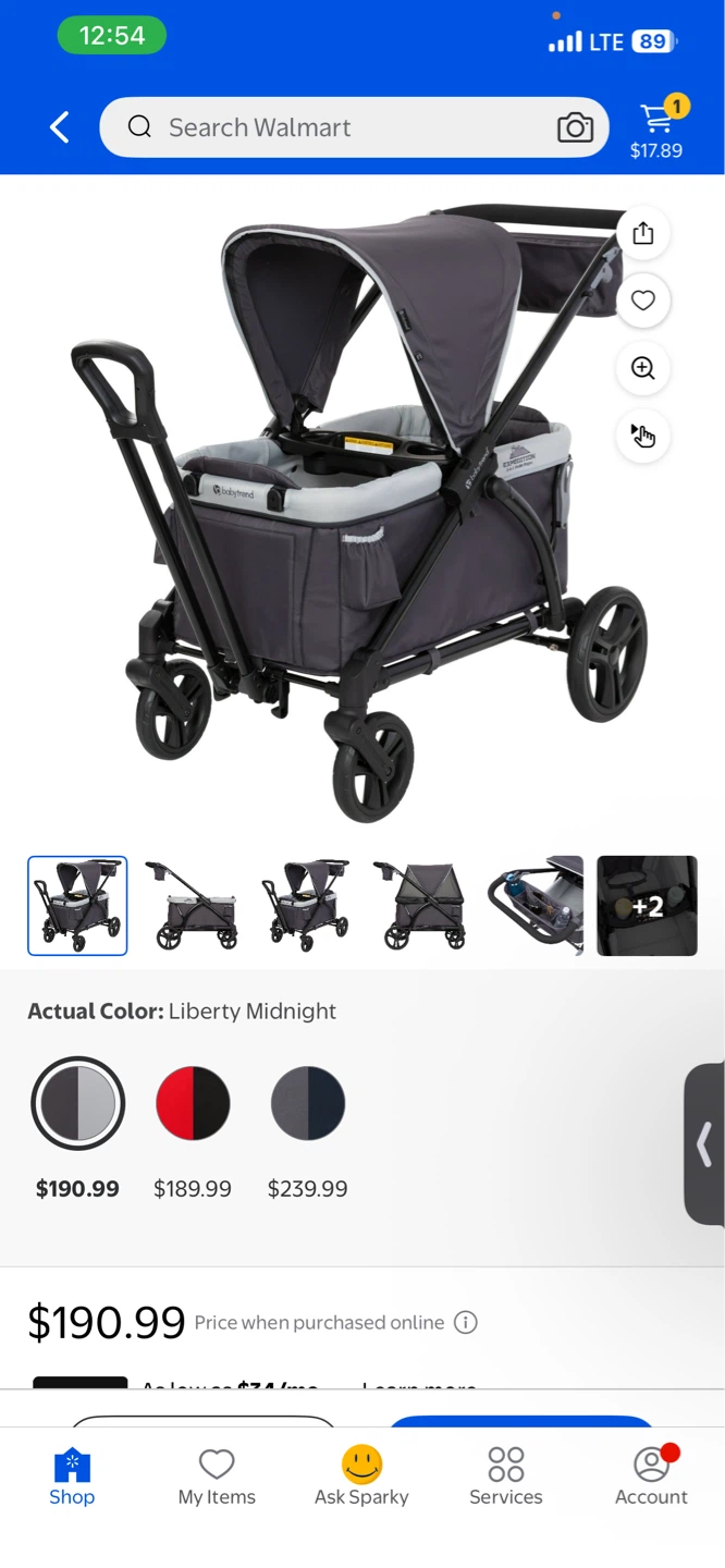 Baby Trend Expedition 2-in-1 Stroller Wagon - Liberty Midnight