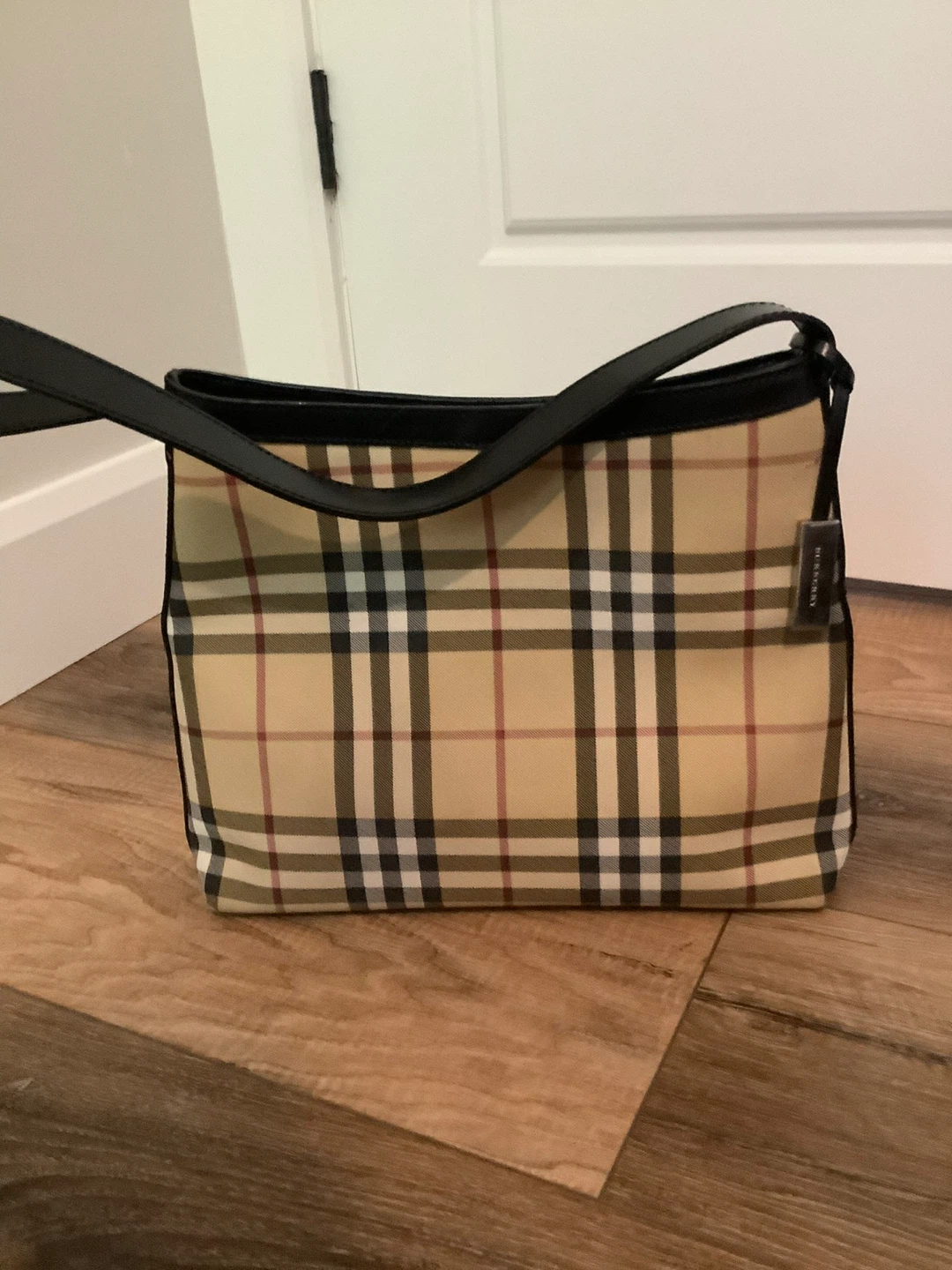 Vintage Burberry Haymarket Check Shoulder Bag