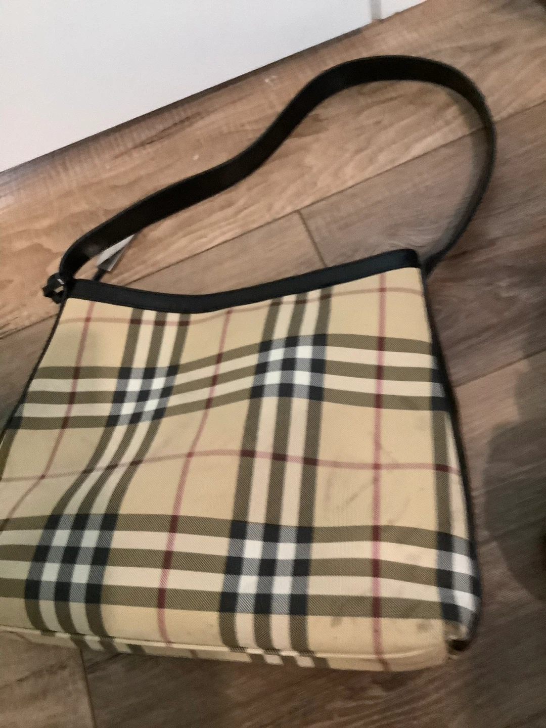 Vintage Burberry Haymarket Check Shoulder Bag - photo 4