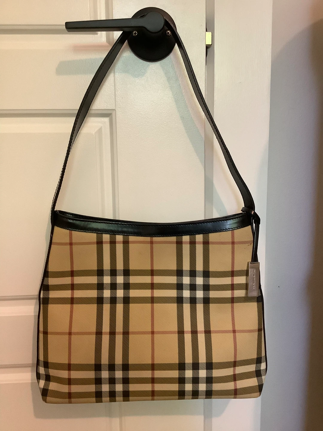 Vintage Burberry Haymarket Check Shoulder Bag - photo 2
