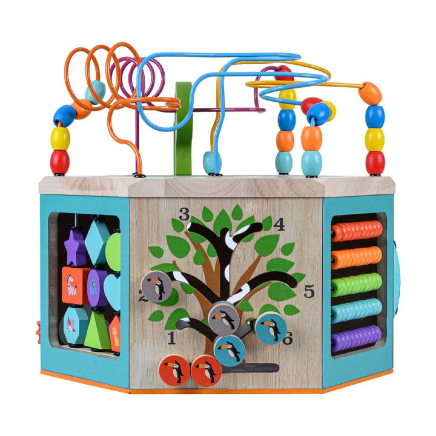 Wooden Activity Cube Toy for Toddlers