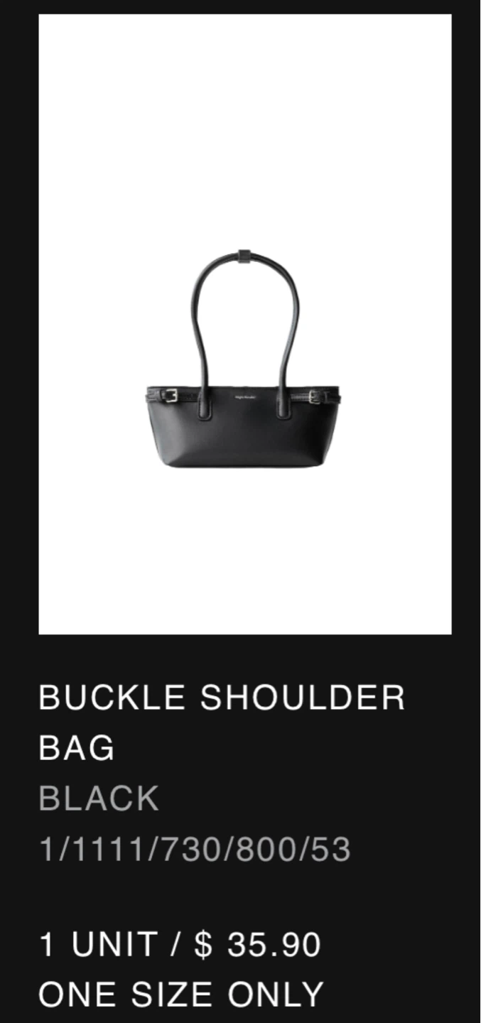 BRAND NEW Buckle Shoulder Bag - Black - photo 3