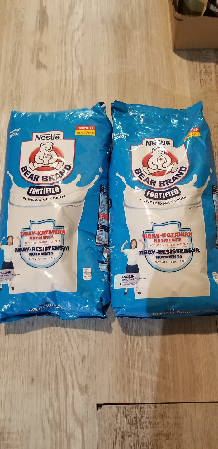 Nestle Bear Brand Fortified Powdered Milk Drink 2kg (2 Bags)