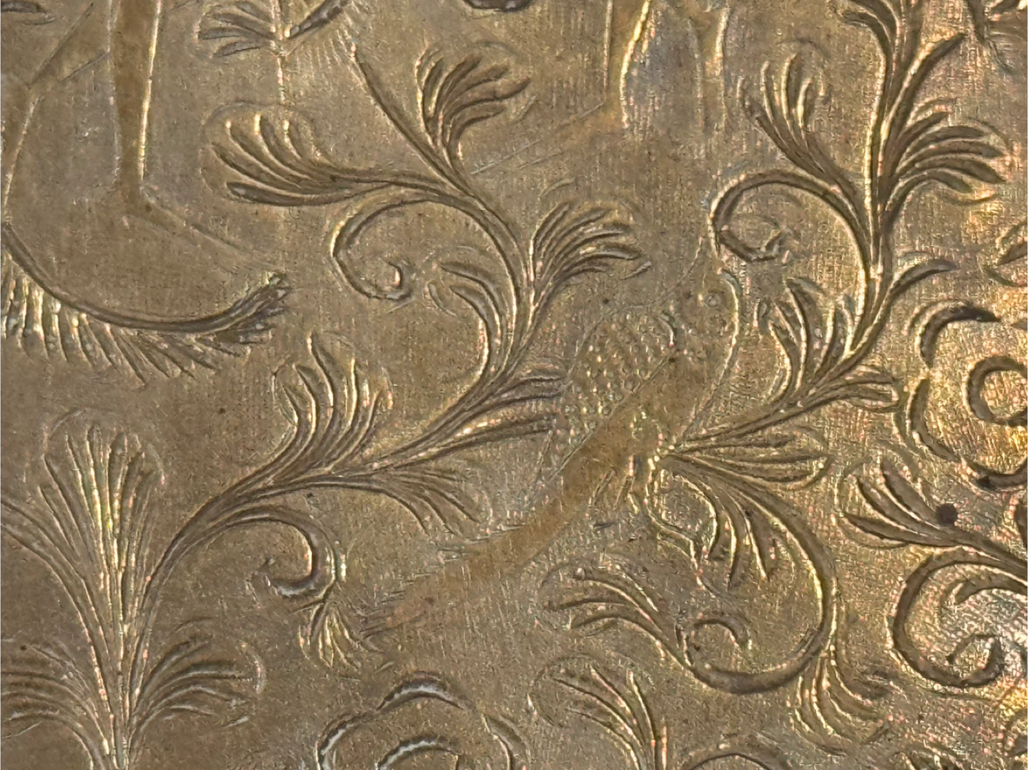 Antique Indo-Persian Brass Tray - photo 5