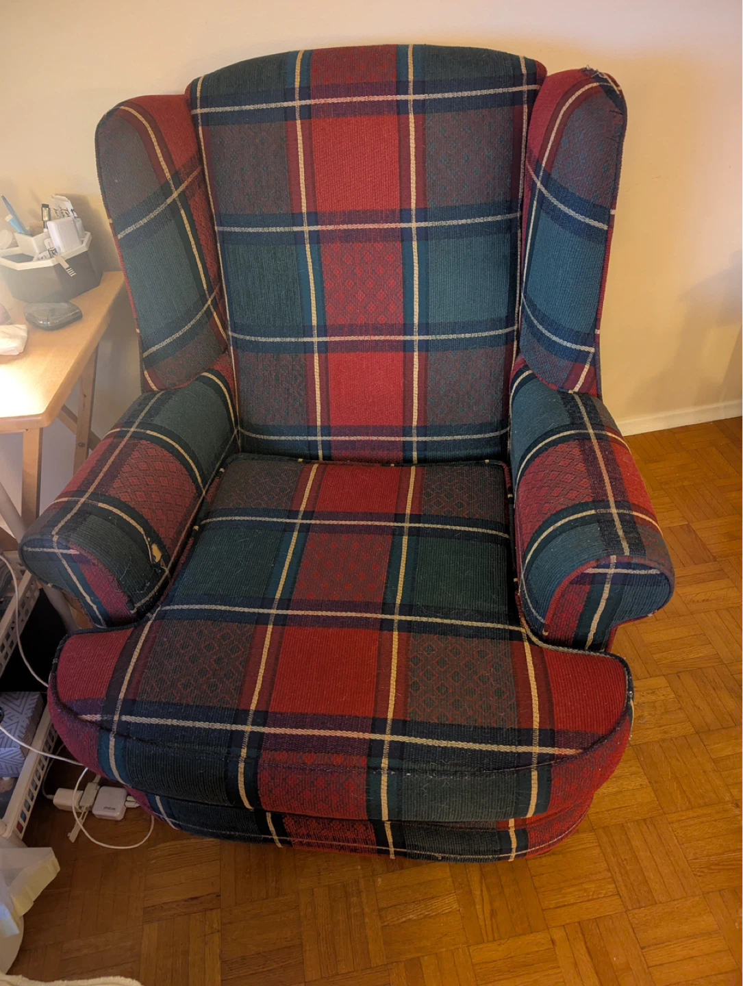 Free- Tartan Wingback Armchair