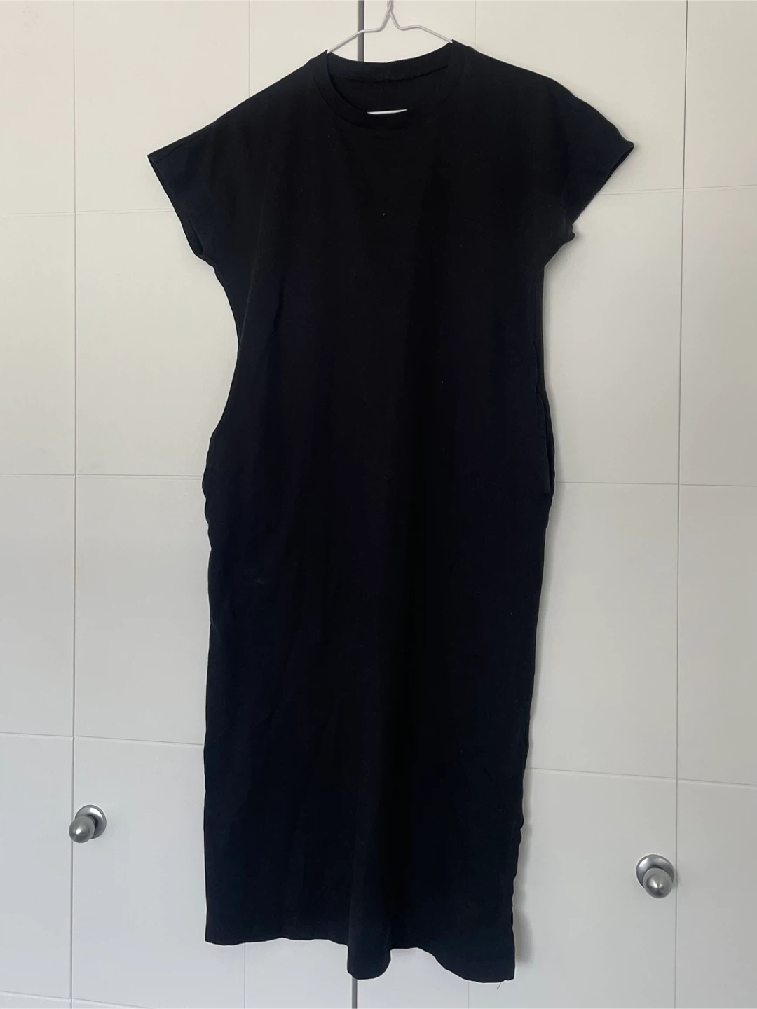 UNIQLO Black Cotton T-Shirt Dress