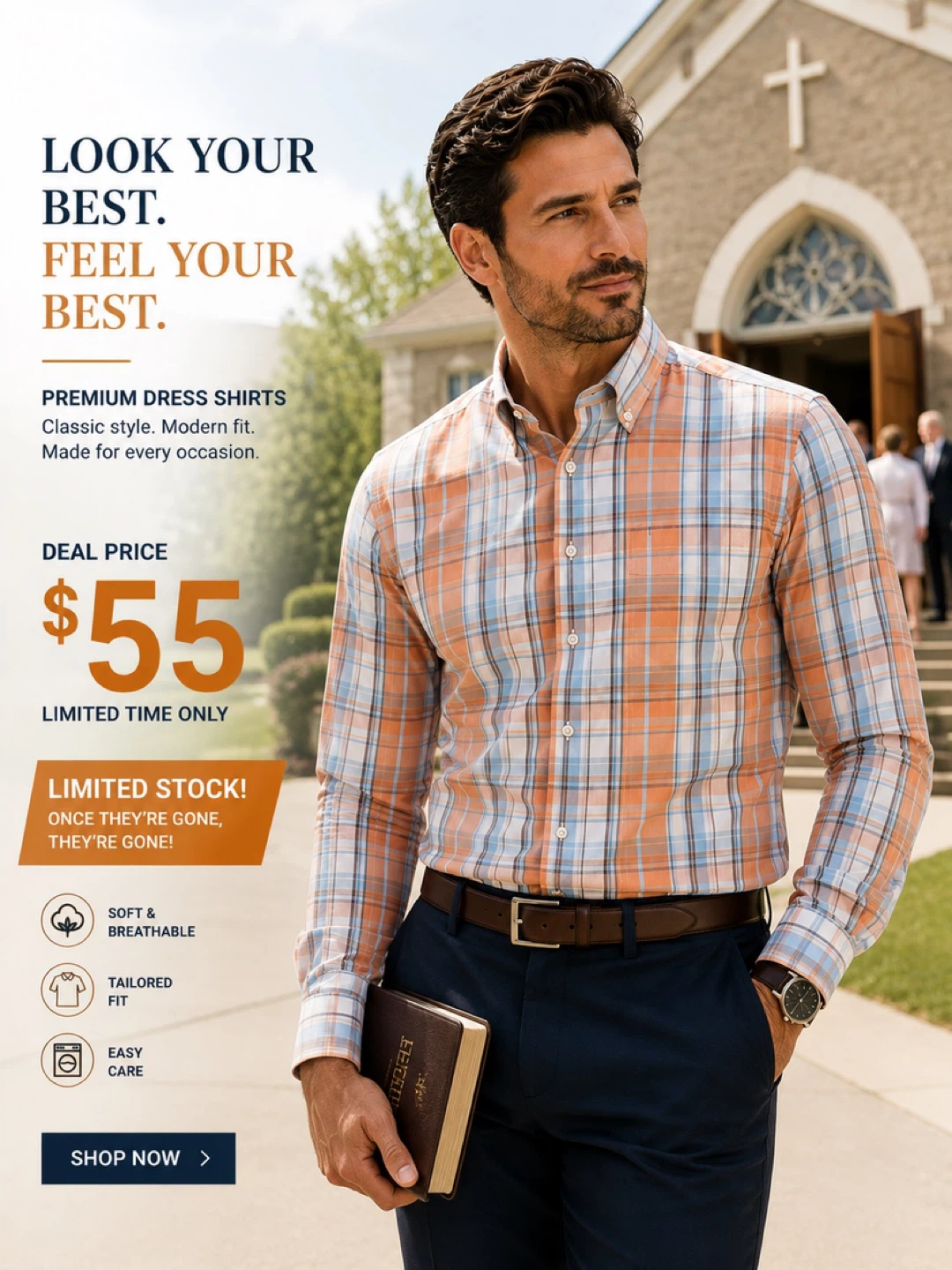 Premium Plaid Dress Shirt - photo 4