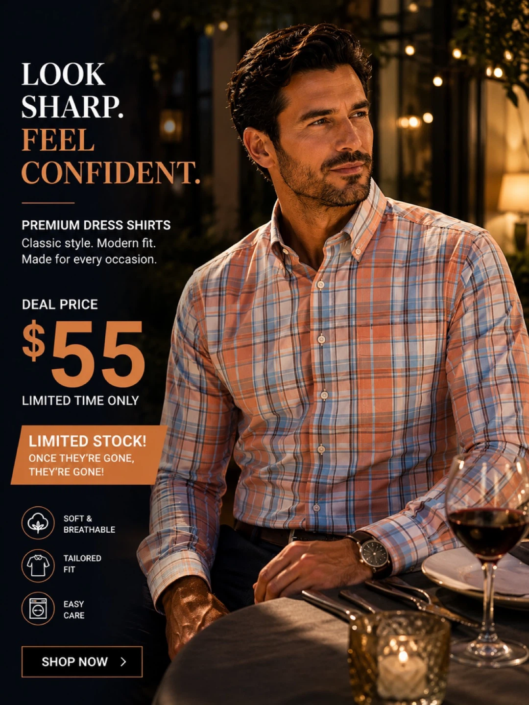 Premium Plaid Dress Shirt - photo 5