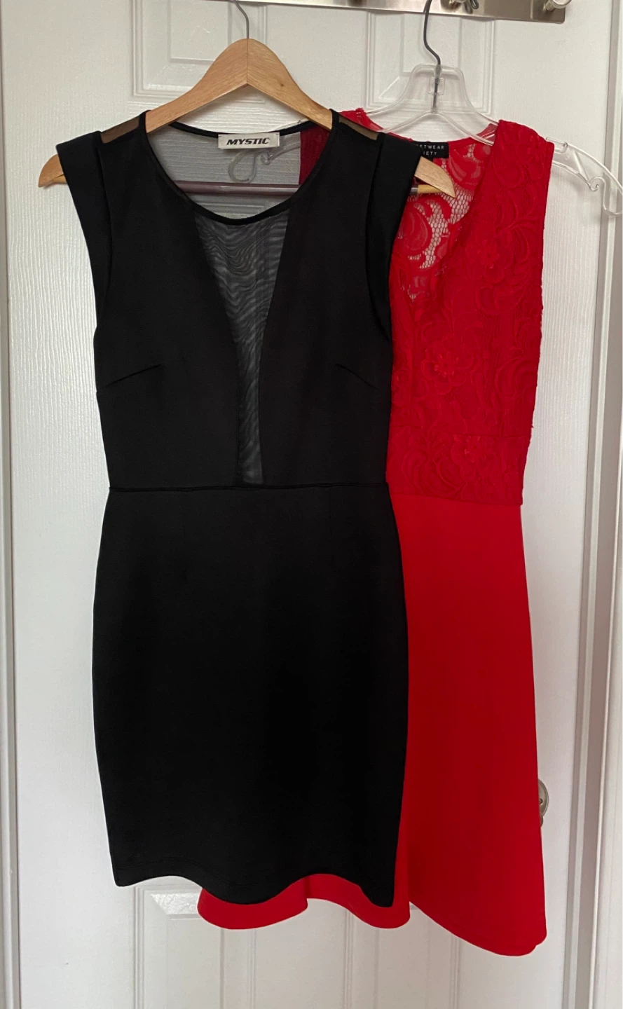 MYSTIC Black Mesh V-Neck Dress - photo 2