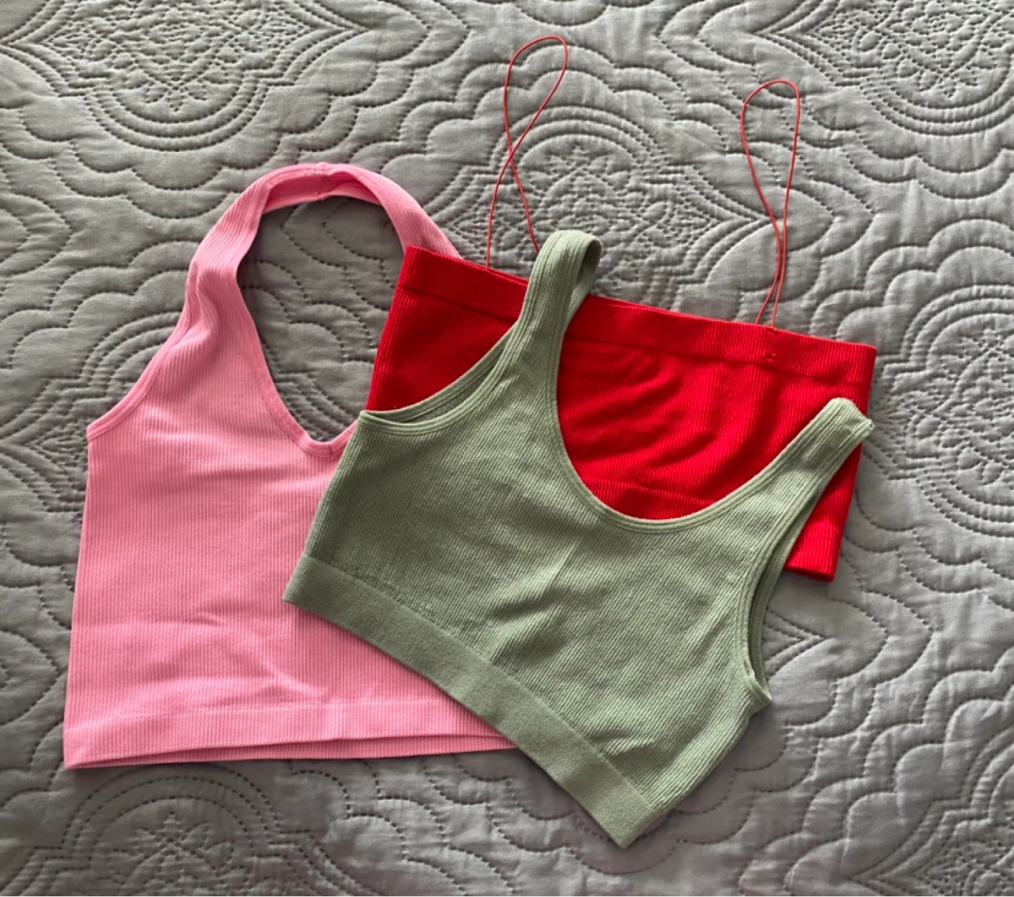 SWS Essentials Tank Tops (3 Pack) - Pink, Red, Green