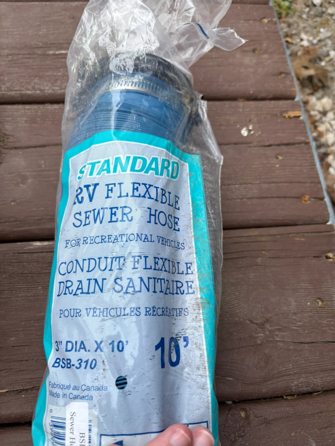 Standard RV Flexible Sewer Hose - 3" x 10'