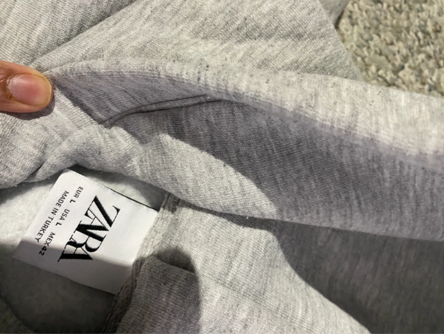 ZARA Grey Hoodie - Size L - photo 2