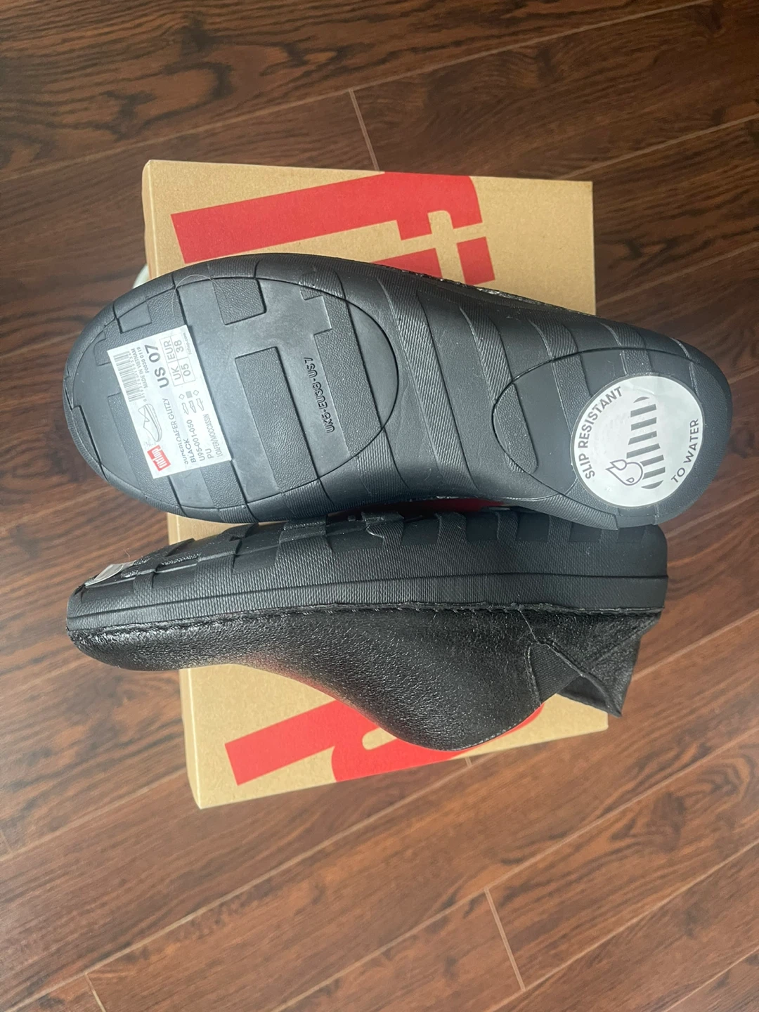Fitflop Superloafer Glitzy Black Loafers US 7 - photo 3