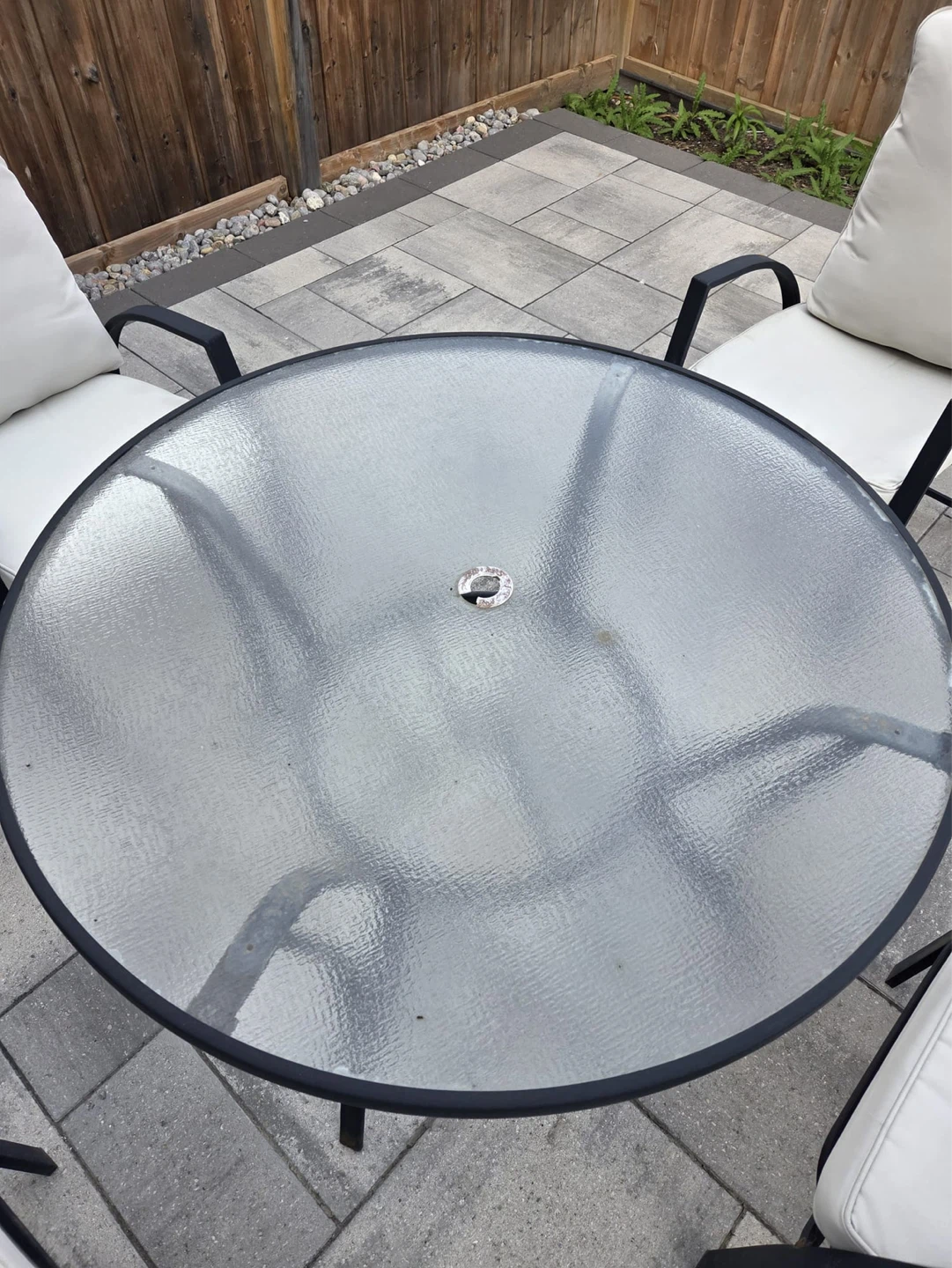Glass Top Patio Table with 4 Chairs - photo 5
