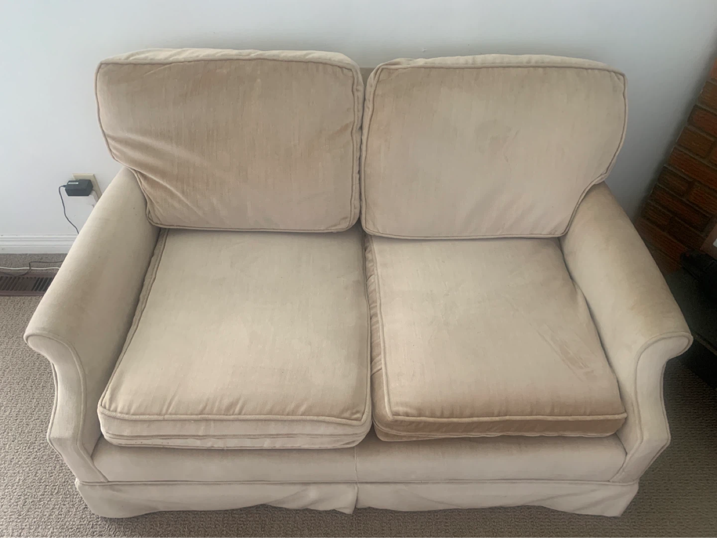 Beige Loveseat Sofa - photo 2