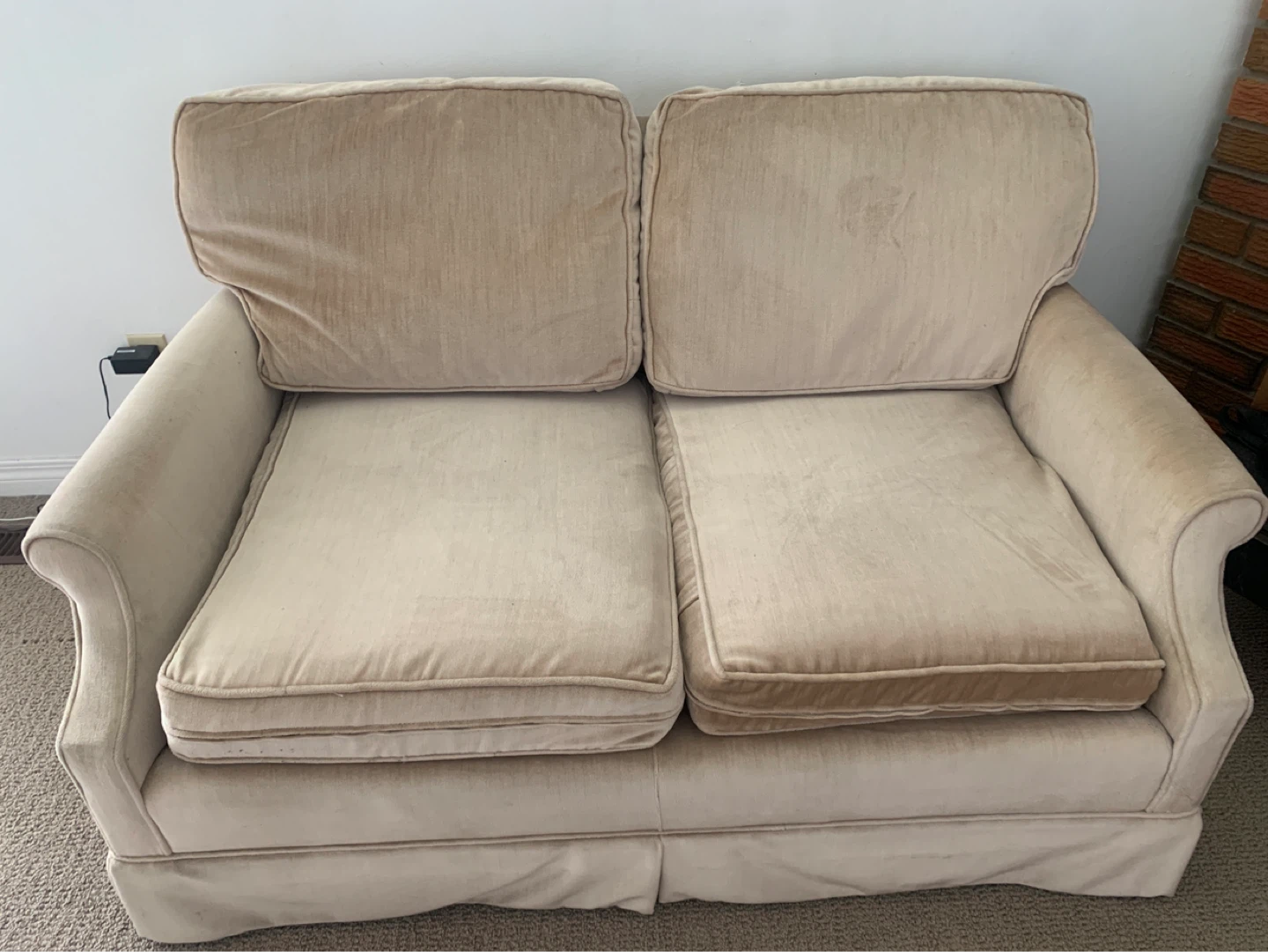 Beige Loveseat Sofa
