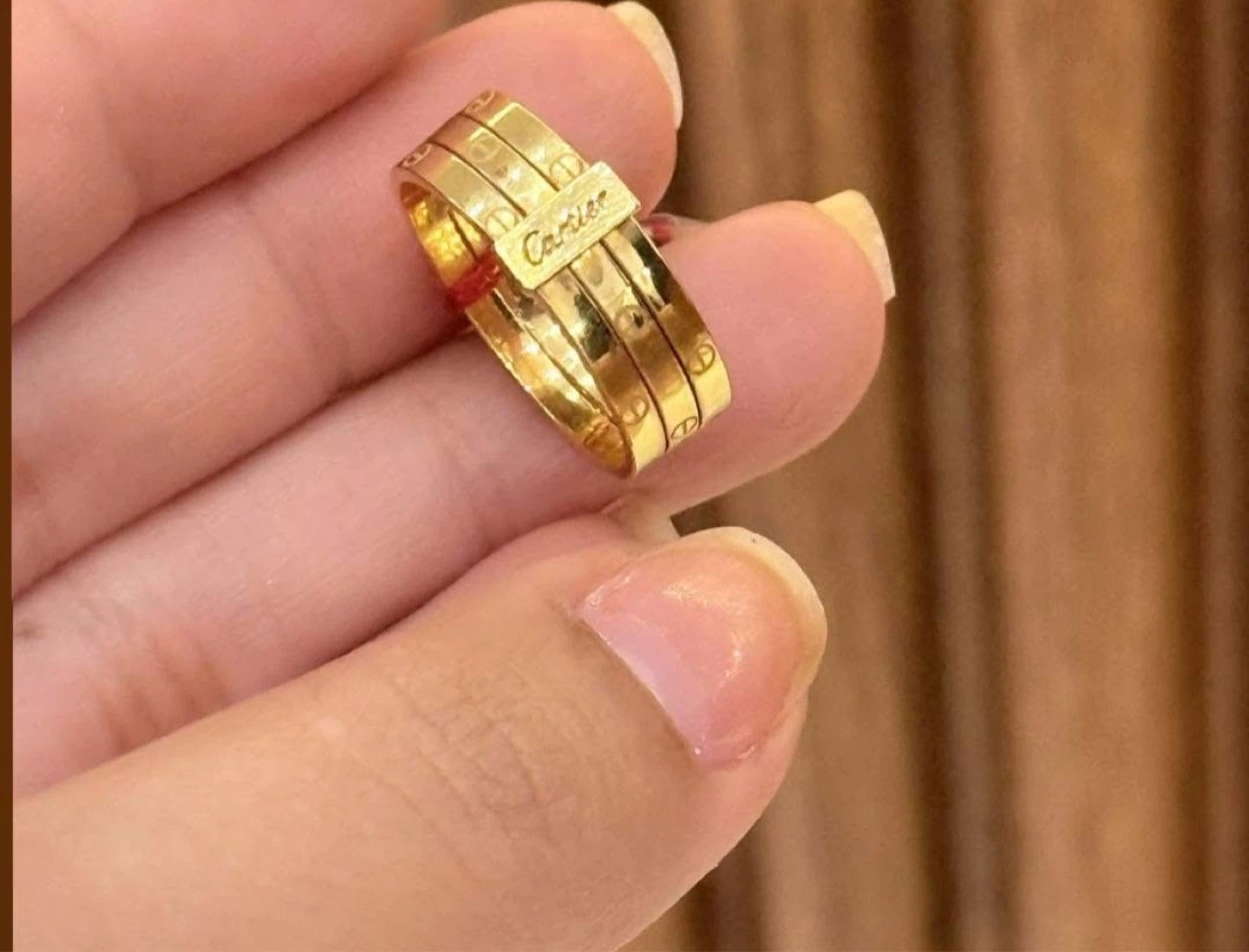 Cartier 750 Gold Ring Size 60