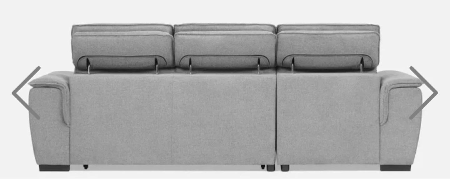 Grey Sectional Sofa with Storage and Pull-Out Bed - photo 3
