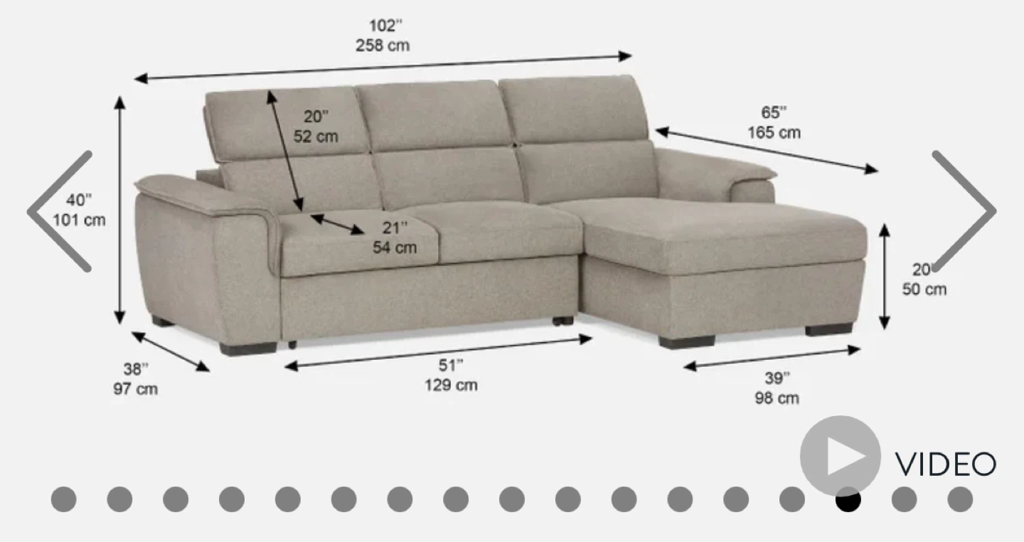 Grey Sectional Sofa with Storage and Pull-Out Bed - photo 2