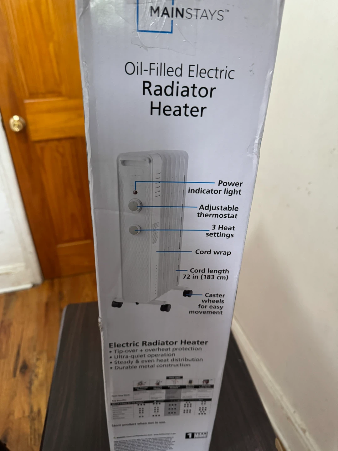 Mainstays Oil-Filled Electric Radiator Heater